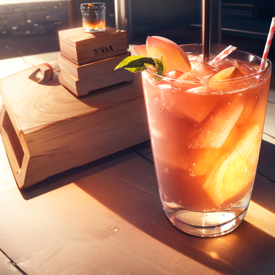 桃のアイスティー