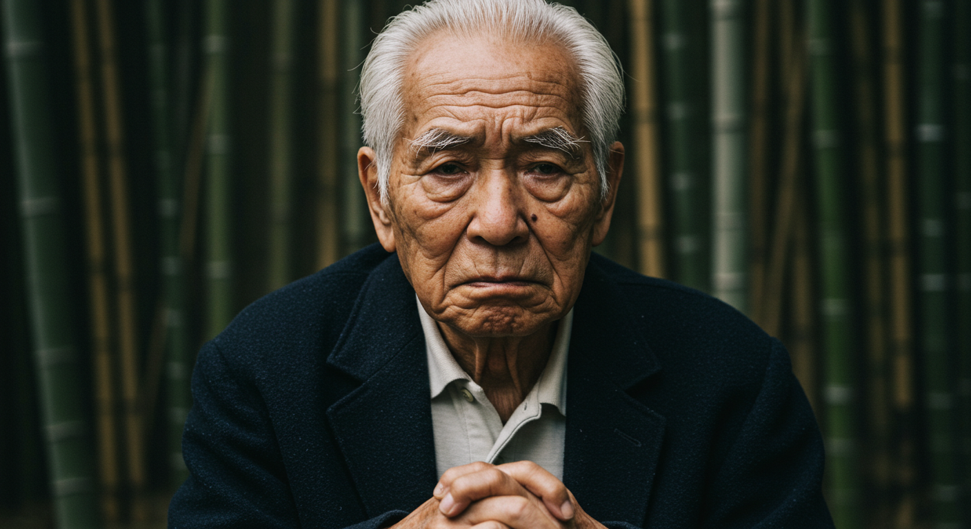 困った顔をしたお爺さん